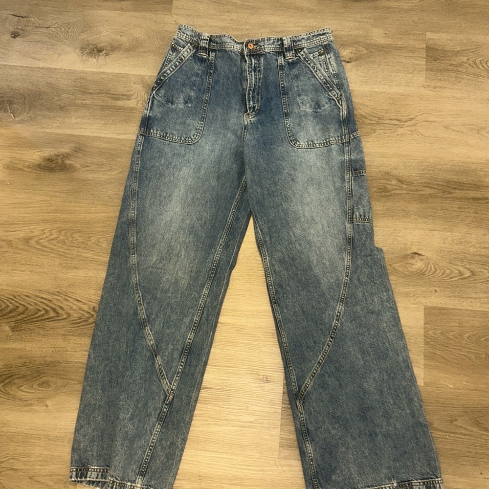 Free People oversized cargo jeans
